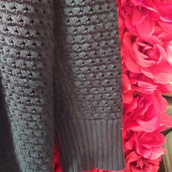 Converse Women's X-Large Open Front Cardigan Textured Black - Picture 6 of 8